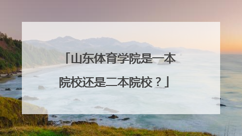 山东体育学院是一本院校还是二本院校？