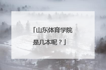 山东体育学院是几本呢？