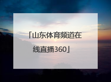 「山东体育频道在线直播360」山东体育频道节目