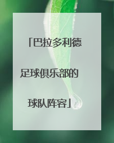 巴拉多利德足球俱乐部的球队阵容