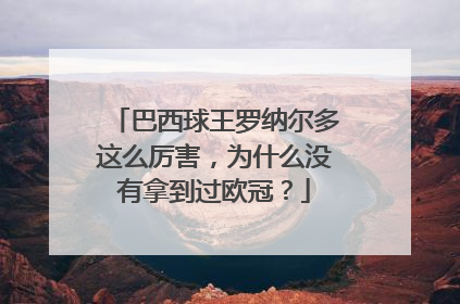 巴西球王罗纳尔多这么厉害，为什么没有拿到过欧冠？