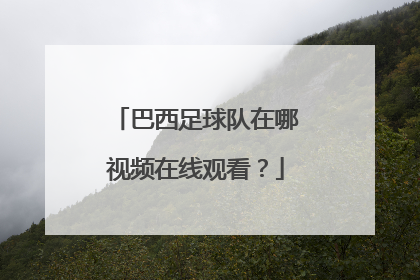 巴西足球队在哪视频在线观看？