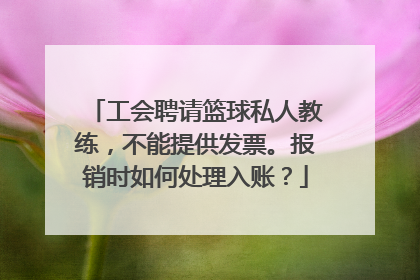 工会聘请篮球私人教练，不能提供发票。报销时如何处理入账？