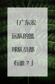 广东宏远队的篮球队员都有谁？