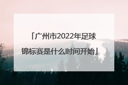 广州市2022年足球锦标赛是什么时间开始