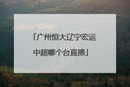 广州恒大辽宁宏运中超哪个台直播