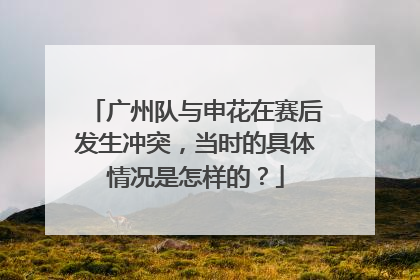 广州队与申花在赛后发生冲突，当时的具体情况是怎样的？