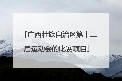 广西壮族自治区第十二届运动会的比赛项目