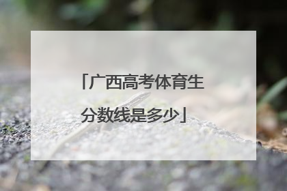 广西高考体育生分数线是多少