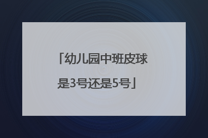 幼儿园中班皮球是3号还是5号