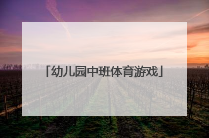 「幼儿园中班体育游戏」幼儿园中班体育游戏计划