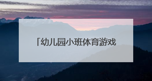 幼儿园小班体育游戏方案优秀案例集锦