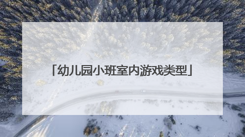 幼儿园小班室内游戏类型