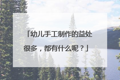 幼儿手工制作的益处很多，都有什么呢？