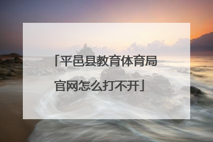 平邑县教育体育局官网怎么打不开