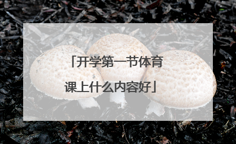 开学第一节体育课上什么内容好