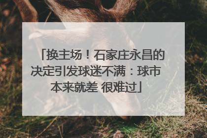 换主场！石家庄永昌的决定引发球迷不满：球市本来就差 很难过