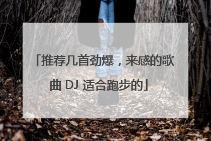 推荐几首劲爆，来感的歌曲 DJ 适合跑步的