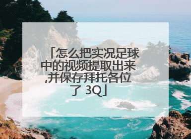 怎么把实况足球中的视频提取出来,并保存拜托各位了 3Q