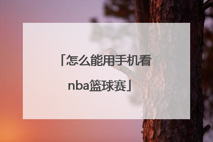 怎么能用手机看nba篮球赛