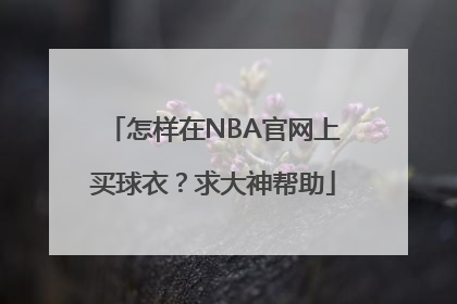 怎样在NBA官网上买球衣？求大神帮助