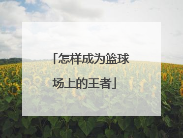 怎样成为篮球场上的王者