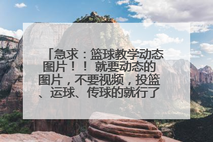 急求：篮球教学动态图片！！ 就要动态的图片，不要视频，投篮、运球、传球的就行了，万分感谢！