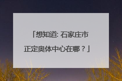 想知道: 石家庄市正定奥体中心在哪？