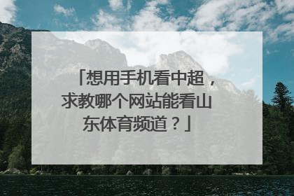 想用手机看中超，求教哪个网站能看山东体育频道？