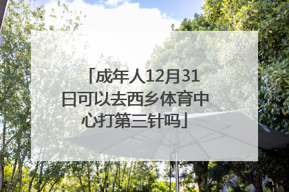 成年人12月31曰可以去西乡体育中心打第三针吗