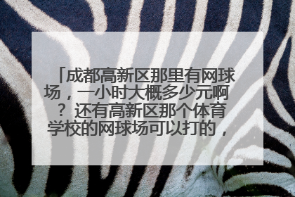 成都高新区那里有网球场，一小时大概多少元啊？ 还有高新区那个体育学校的网球场可以打的，多少元一小时