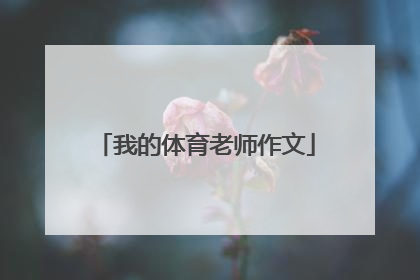 我的体育老师作文