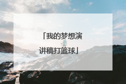 我的梦想演讲稿打篮球