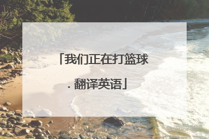 我们正在打篮球. 翻译英语