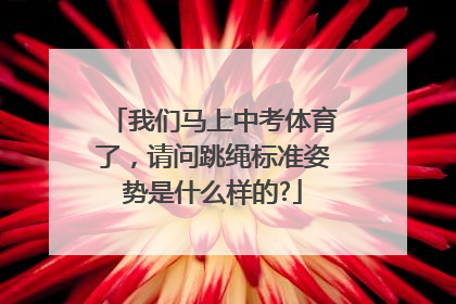 我们马上中考体育了，请问跳绳标准姿势是什么样的?