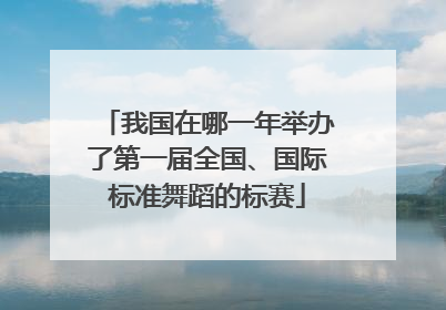 我国在哪一年举办了第一届全国、国际标准舞蹈的标赛