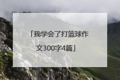 我学会了打篮球作文300字4篇