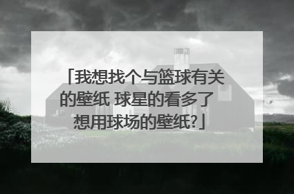 我想找个与篮球有关的壁纸 球星的看多了 想用球场的壁纸?