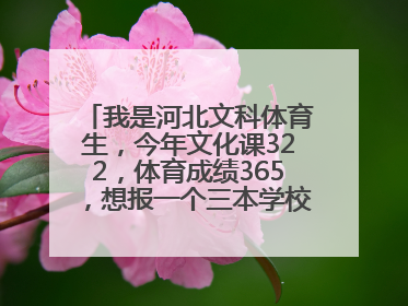 我是河北文科体育生，今年文化课322，体育成绩365，想报一个三本学校，可以报哪里