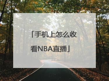 手机上怎么收看NBA直播