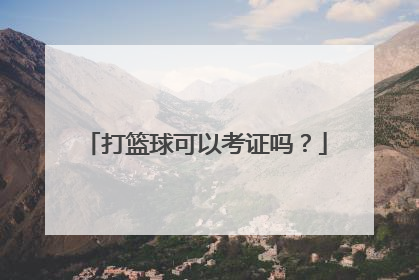 打篮球可以考证吗？