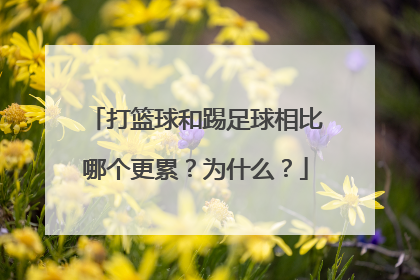 打篮球和踢足球相比哪个更累？为什么？