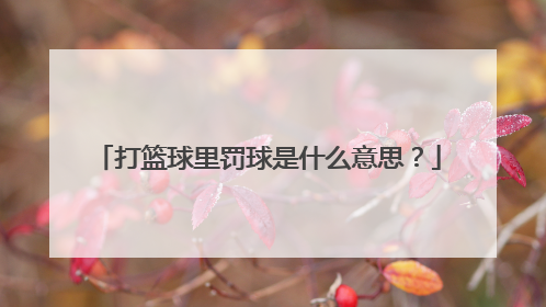 打篮球里罚球是什么意思？