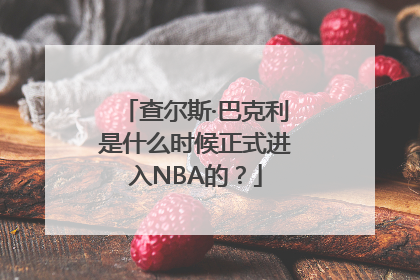 查尔斯·巴克利是什么时候正式进入NBA的？