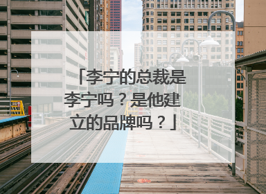 李宁的总裁是李宁吗？是他建立的品牌吗？