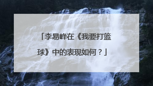 李易峰在《我要打篮球》中的表现如何？