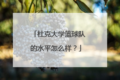 杜克大学篮球队的水平怎么样？