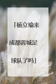 杨立瑜来成都蓉城足球队了吗