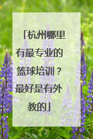 杭州哪里有最专业的篮球培训？最好是有外教的