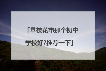 攀枝花市那个初中学校好?推荐一下